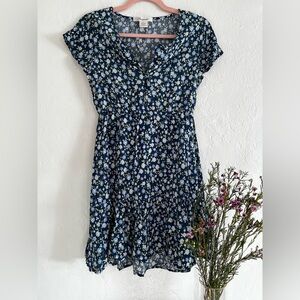 Passport Navy Blue Floral Mini Dress